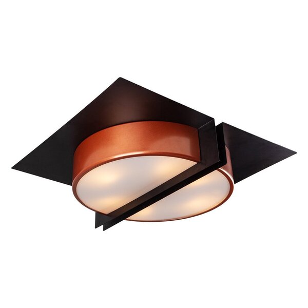 Plafon Bivolt 35cm Dual Startec Preto/cobre