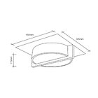 Plafon Bivolt 35cm Dual Startec Preto/cobre