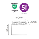 Plafon Boxit Duplo Dicróica Mr16  Branco- Se-385.2548