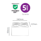 Plafon Boxit Duplo Par20 Branco- Se-385.2560