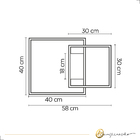 Plafon Canvas 58w 3000k Bivolt Preto