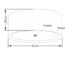 Plafon Cilíndrico Duplo Vivare Md-3008 Cúpula Forrada Em Teci