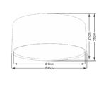 Plafon Cilíndrico Duplo Vivare Md-3037 Cúpula Em Tecido 60x25