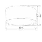 Plafon Cilíndrico Duplo Vivare Md-3038 Cúpula Em Tecido 80x30