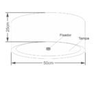 Plafon Cilíndrico Duplo Vivare Md-3161 Cúpula Forrada Em Teci