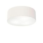 Plafon Cilíndrico Md-3005 Cúpula Em Tecido 40x12cm Branco - B