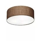 Plafon Cilíndrico Md-3005 Cúpula Em Tecido 40x12cm Café - Biv