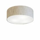 Plafon Cilíndrico Md-3005 Cúpula Em Tecido 40x12cm Rústico Be