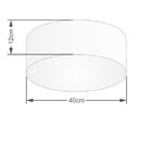 Plafon Cilíndrico Md-3005 Cúpula Em Tecido 40x12cm Rústico Ci