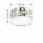 Plafon Cilíndrico Md-3010 Cúpula Em Tecido 30x12cm Ny-jornal
