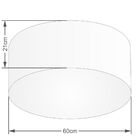 Plafon Cilíndrico Md-3013 Cúpula Em Tecido 60x21cm Vermelho -