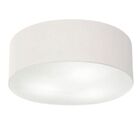 Plafon Cilíndrico Md-3019 Cúpula Em Tecido 80x15cm Branco - B