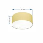 Plafon Cilíndrico Md-3046 Cúpula Em Tecido 35x12cm Algodão Cr