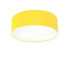 Plafon Cilíndrico Md-3046 Cúpula Em Tecido 35x12cm Amarelo -