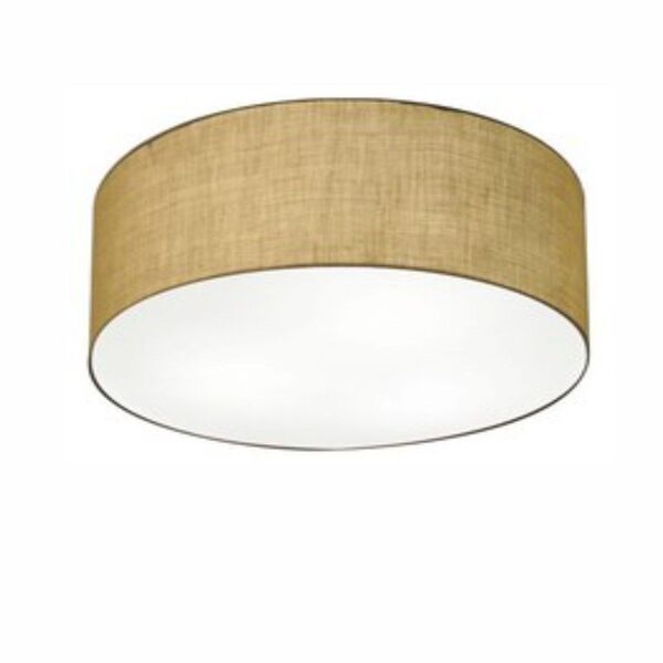 Plafon Cilíndrico Md-3047 Cúpula Em Tecido 45x15cm Palha - Bi