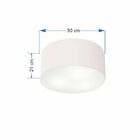 Plafon Cilíndrico Md-3048 Cúpula Em Tecido 50x21cm Branco - B