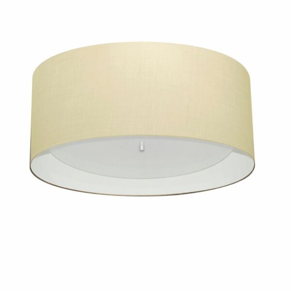 Plafon Cilíndrico Md-3161 Cúpula Em Duplo Tecido 50x25cm Bege