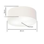 Plafon Cilíndrico Vivare Md-3005 Cúpula Em Tecido 40x12cm - B