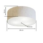 Plafon Cilíndrico Vivare Md-3005 Cúpula Em Tecido 40x12cm - B