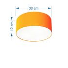 Plafon Cilíndrico Vivare Md-3010 Cúpula Em Tecido 30x12cm - B