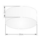 Plafon Cilíndrico Vivare Md-3014 Cúpula Em Tecido 50x15cm - B