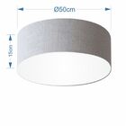 Plafon Cilíndrico Vivare Md-3014 Cúpula Em Tecido 50x15cm - B