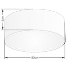 Plafon Cilíndrico Vivare Md-3019 Cúpula Em Tecido 80x15cm - B