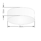 Plafon Cilíndrico Vivare Md-3046 Cúpula Em Tecido 35x12cm - B
