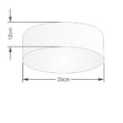 Plafon Cilíndrico Vivare Md-3046 Cúpula Em Tecido 35x12cm - B
