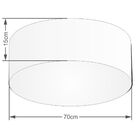 Plafon Cilíndrico Vivare Md-3049 Cúpula Em Tecido 70x15cm - B