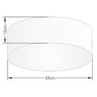 Plafon Cilíndrico Vivare Md-3057 Cúpula Em Tecido 55x15cm - B