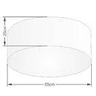 Plafon Cilíndrico Vivare Md-3058 Cúpula Em Tecido 55x25cm - B