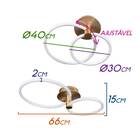 Plafon Circolo French Gold E Branco 32w 3000k Bb021 St2351