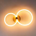 Plafon Circolo French Gold E Branco 32w 3000k Bb021 St2351