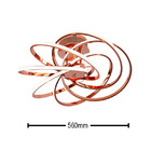 Plafon Circulos Rose Gold 56cm Led 43w 3500k Bivolt