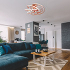 Plafon Circulos Rose Gold 56cm Led 43w 3500k Bivolt