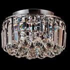 Plafon Com Cristais Kri Transparente Com Acabamento Cromado Ø