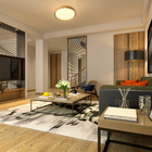 Plafon Com LED 3 em 1 Metal Cerejeira 41x8,5cm Siena Hevvy Iluminação