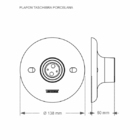 Plafon Com Soquete Em Porcelana Para 1 Lâmpada E27 Taschibra