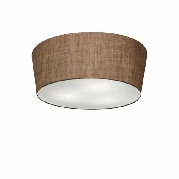Plafon Cone Md-3003 Cúpula Em Tecido 12/40x35cm Café - Bivolt