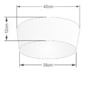 Plafon Cone Md-3003 Cúpula Em Tecido 12/40x35cm Preto - Bivolt