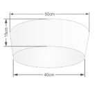 Plafon Cone Md-3004 Cúpula Em Tecido 15/50x40cm Linho Bege -