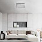 Plafon Cristal Acrílico Quadrado Led 28cm 12w 6000k 1000lm Bi