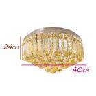 Plafon Cristal Bella Âmbar Kri + 5 Led G9 5w Branco Frio 220v