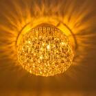 Plafon Cristal Bella Âmbar Kri + 5 Led G9 5w Branco Frio 220v