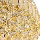 Plafon Cristal Bella Âmbar Kri + 5 Led G9 5w Branco Quente 22