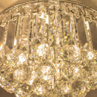 Plafon Cristal Bella Iluminação Kri 40cm P/ 5 Lampadas G9 Hu1