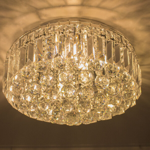 Plafon Cristal Bella Iluminação Kri 40cm P/ 5 Lampadas G9 Hu1