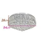 Plafon Cristal Kri 54cm Bella Transparente + 9 Lampadas Led G
