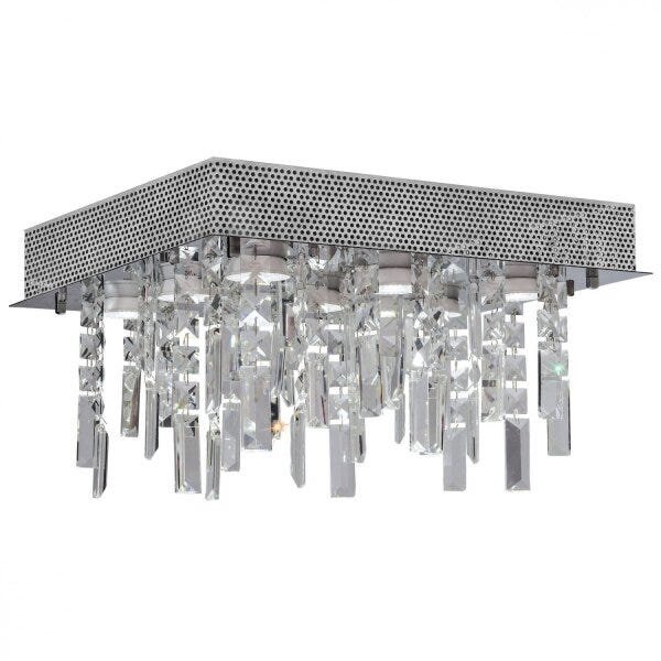 Plafon Cristal Para 9 Lâmpadas New York Bronzearte Bronzearte